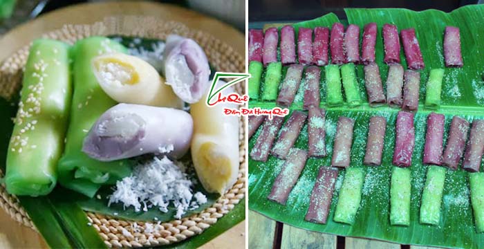 Bánh cuốn ngọt màu sắc từ tự nhiên